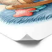 Giraffe in einem Rocking-Chair Poster (Ecke)