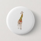 Giraffe in einem Scarf Button (Vorderseite)