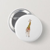 Giraffe in einem Scarf Button (Vorne & Hinten)