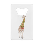 Giraffe in einem Scarf Geldbeutel Flaschenöffner (Rückseite)