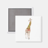 Giraffe in einem Scarf Magnet (Vorderseite/Rückseite)