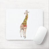 Giraffe in einem Scarf Mousepad (Mit Mouse)