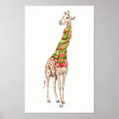 Giraffe in einem Scarf Poster (Vorne)