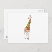 Giraffe in einem Scarf Postkarte (Vorne/Hinten)