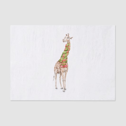 Giraffe in einem Scarf Seidenpapier (Vorderseite)