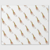 Giraffe in einem Schal Geschenkpapier (Flach)
