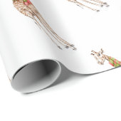 Giraffe in einem Schal Geschenkpapier (Rolleneckpunkt)