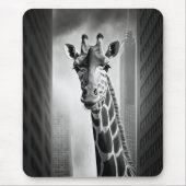 Giraffe in einem Stadtbild Mousepad (Vorne)