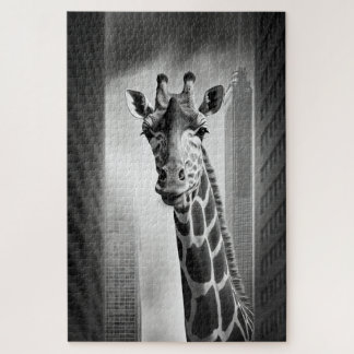 Giraffe in einem Stadtbild Puzzle
