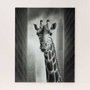 Giraffe in einem Stadtbild Puzzle