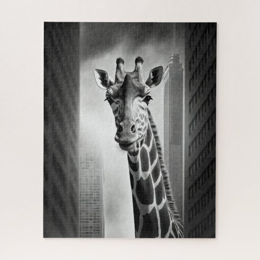Giraffe in einem Stadtbild Puzzle (Vertikal)