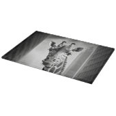 Giraffe in einem Stadtbild Schneidebrett (Ecke)