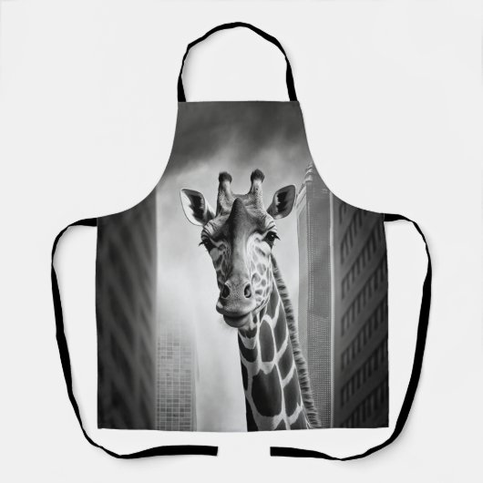 Giraffe in einem Stadtbild Schürze (Vorderseite)