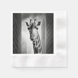 Giraffe in einem Stadtbild Serviette