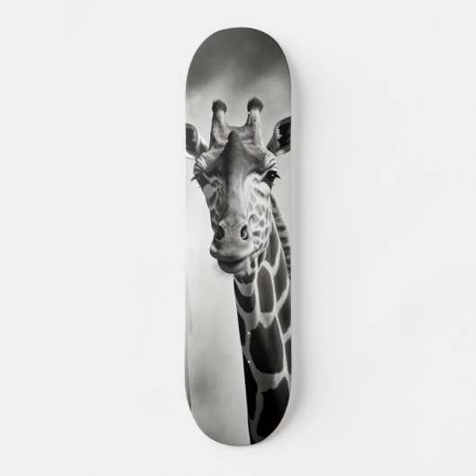 Giraffe in einem Stadtbild Skateboard (Vorderseite)