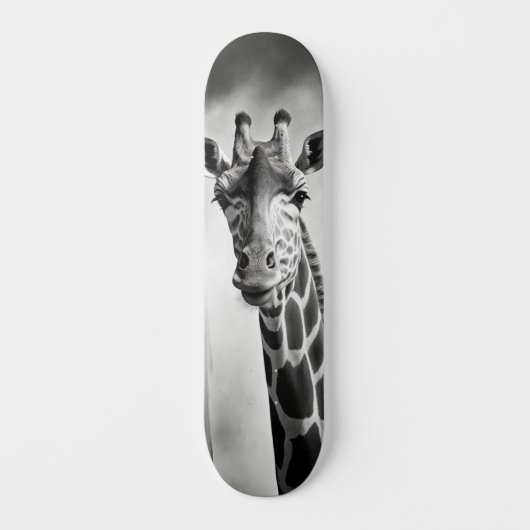 Giraffe in einem Stadtbild Skateboard (Vorderseite)