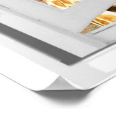 Giraffe in Fake Window View Trompe l'oeil Effect Poster (Ecke)