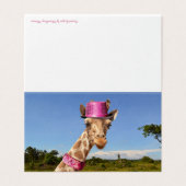 Giraffe in funkelnd-rosa Hut (Außenseite Aufgefaltet)