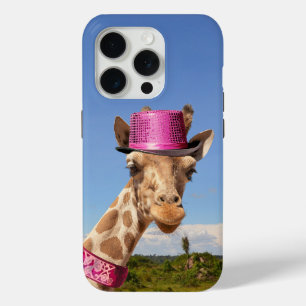 Giraffe in funkelnd-rosa Hut Case-Mate iPhone Hülle