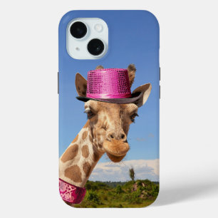 Giraffe in funkelnd-rosa Hut Case-Mate iPhone Hülle