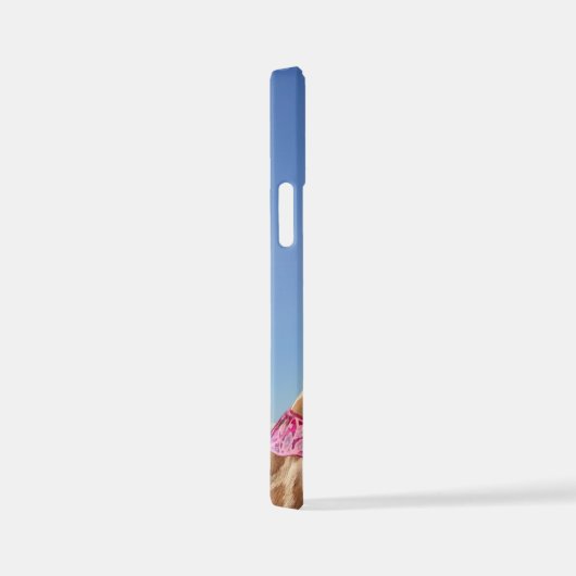 Giraffe in funkelnd-rosa Hut iPhone Hülle (Rechte Seite)