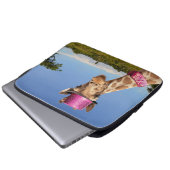 Giraffe in funkelnd-rosa Hut Laptopschutzhülle (Vorne Knopf)