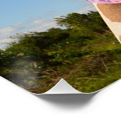 Giraffe in funkelnd-rosa Hut Poster (Ecke)