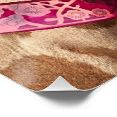 Giraffe in funkelnd-rosa Hut Poster (Ecke)