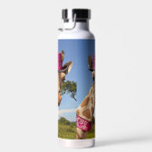 Giraffe in funkelnd-rosa Hut Trinkflasche (Rechts)
