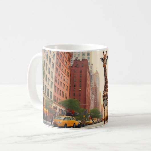 Giraffe in NYC Kaffeetasse (Vorderseite Links)