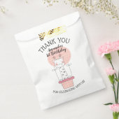 Giraffe in Pink Yellow Hot Air Ballon Danke Geschenktütchen (Versiegelt)