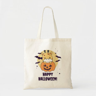 Giraffe in Pumpkin Niedliche Giraffen Glückliches Tragetasche