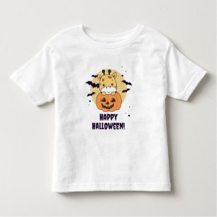 Giraffe in Pumpkin Niedliche Giraffen Happy Hallow Kleinkind T-shirt