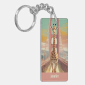 Giraffe in San Francisco auf der Golden Gate Bridg Schlüsselanhänger (Vorderseite links)
