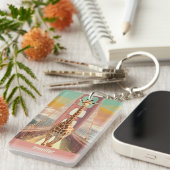 Giraffe in San Francisco auf der Golden Gate Bridg Schlüsselanhänger (Vorderseite rechts)