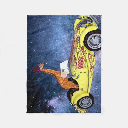 Giraffe in Space Fleece Blanket (Vorderseite)