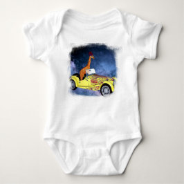Giraffe in Space Jersey Bodysuit Baby Strampler