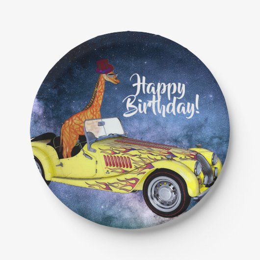 Giraffe in Space Party Paper Teller (Vorderseite)