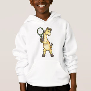 Giraffe in Tennis mit Tennisschläger Hoodie