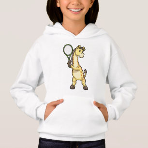 Giraffe in Tennis mit Tennisschläger Hoodie
