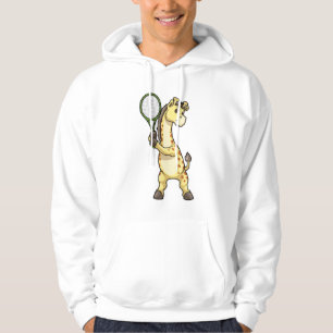 Giraffe in Tennis mit Tennisschläger Hoodie