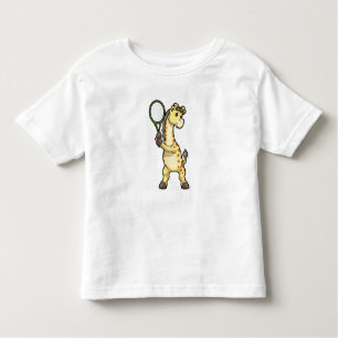 Giraffe in Tennis mit Tennisschläger Kleinkind T-shirt