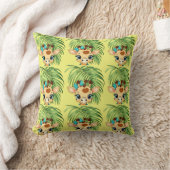 Giraffe in the Savanna Throw Pillow Kissen (Decke)
