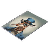 Giraffe in Tophut und Jacke Notizblock (Linke Seite)