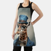 Giraffe in Tophut und Jacke Schürze (InSitu)