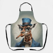 Giraffe in Tophut und Jacke Schürze (Vorderseite)