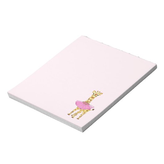 Giraffe in Tutu Notizblock (Rotiert)