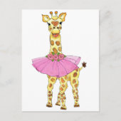 Giraffe in Tutu Postkarte (Vorderseite)