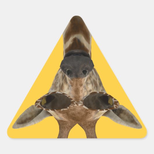 Giraffe Incognito Dreieckiger Aufkleber (Vorderseite)
