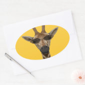 Giraffe Incognito Ovaler Aufkleber (Umschlag)